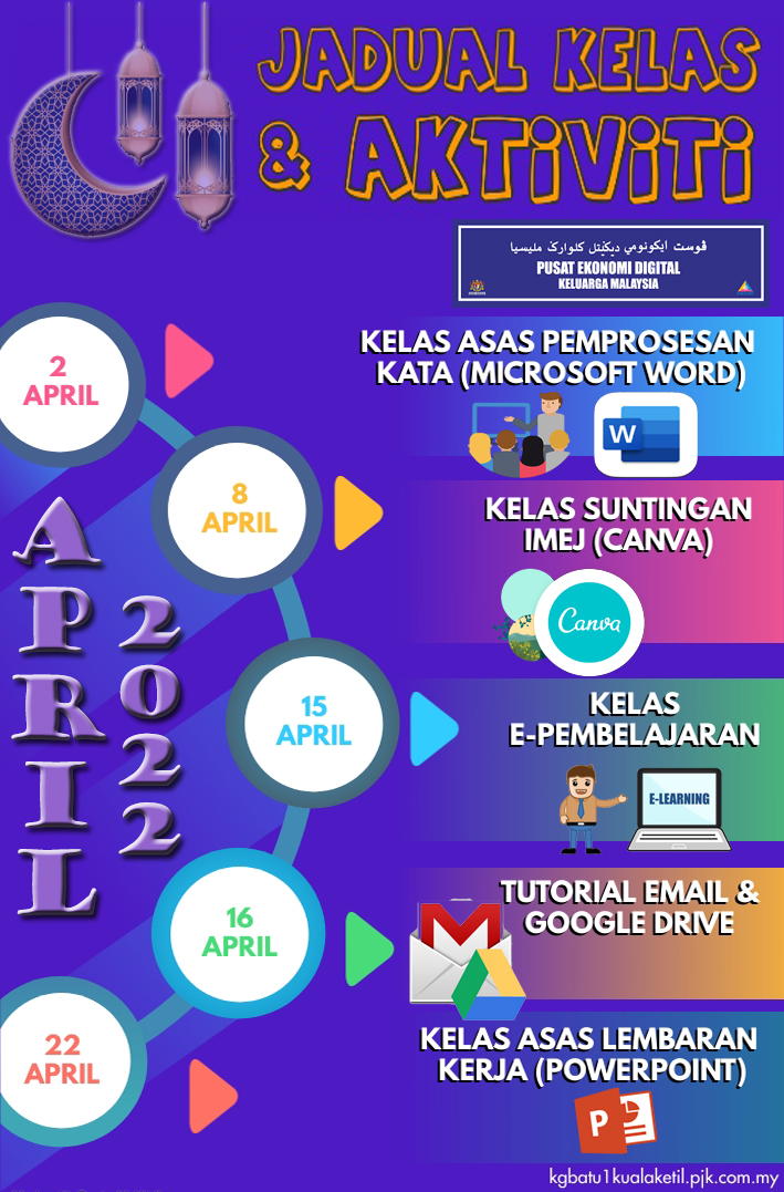 JADUAL AKTIVITI APRIL 2022