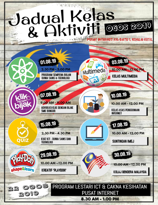 JADUAL AKTIVITI AUGUST 2019