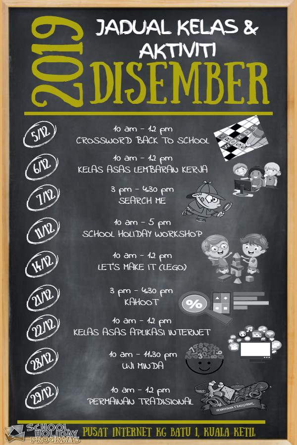 JADUAL AKTIVITI DISEMBER 2019