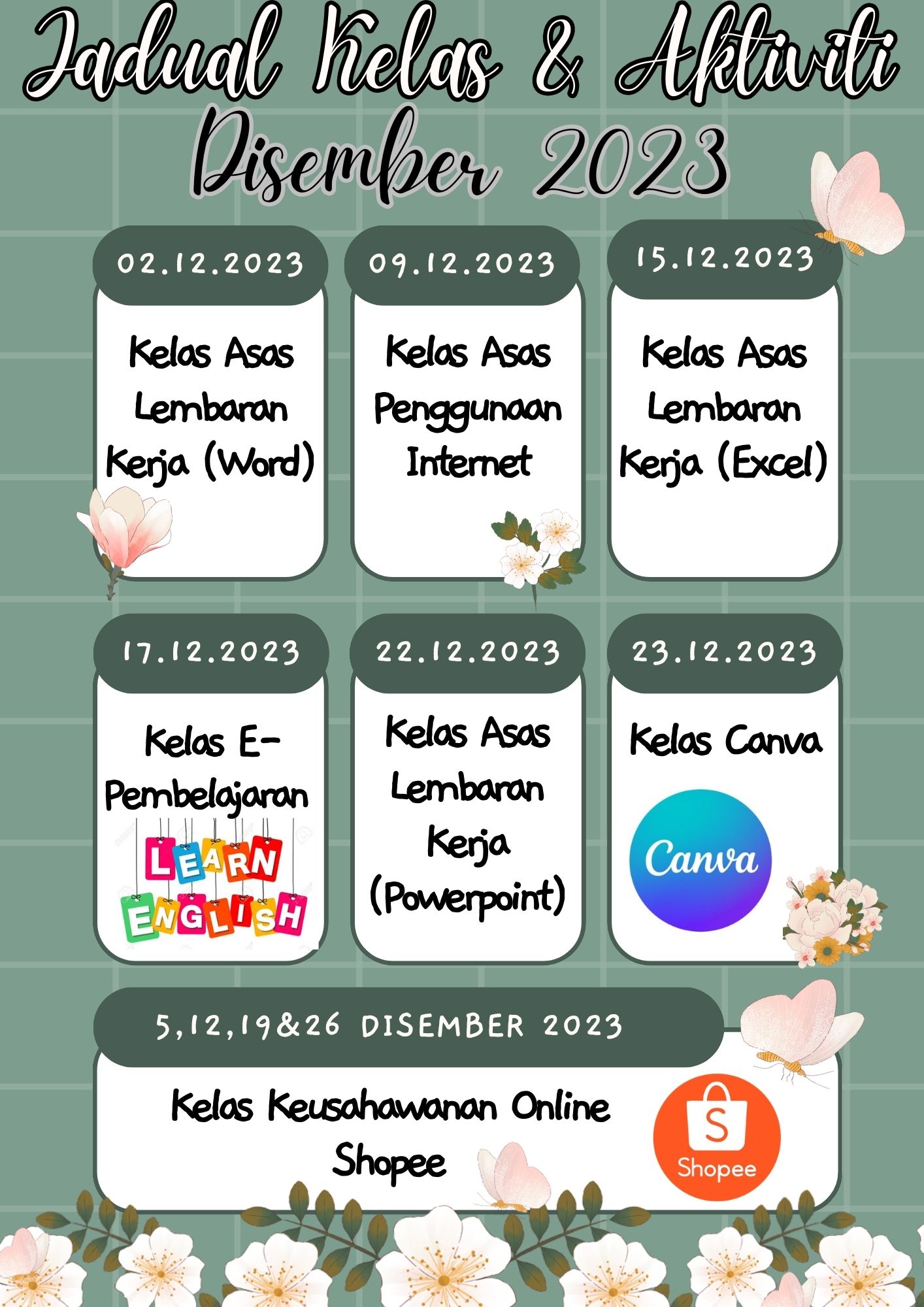 JADUAL AKTIVITI DISEMBER 2023