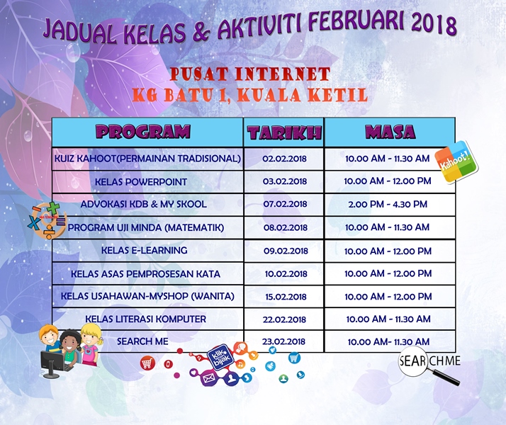 JADUAL AKTIVITI FEB 2018