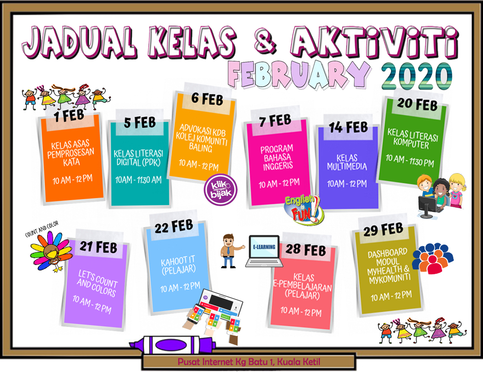 JADUAL AKTIVITI FEBRUARI 2020