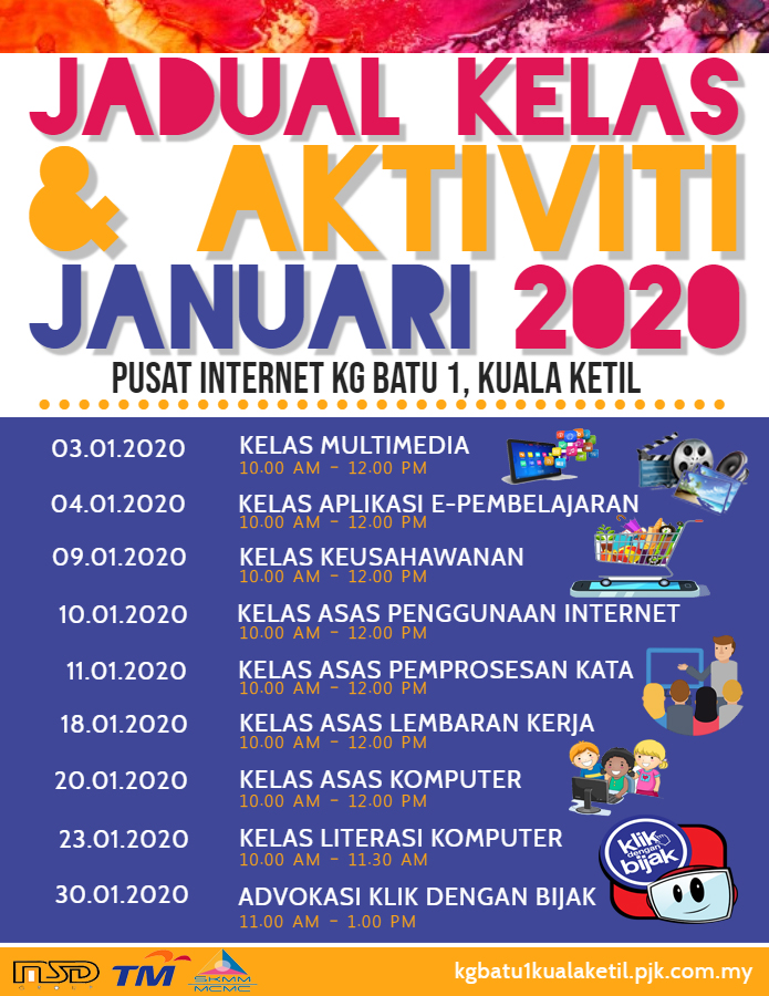 JADUAL AKTIVITI JANUARI 2020 1