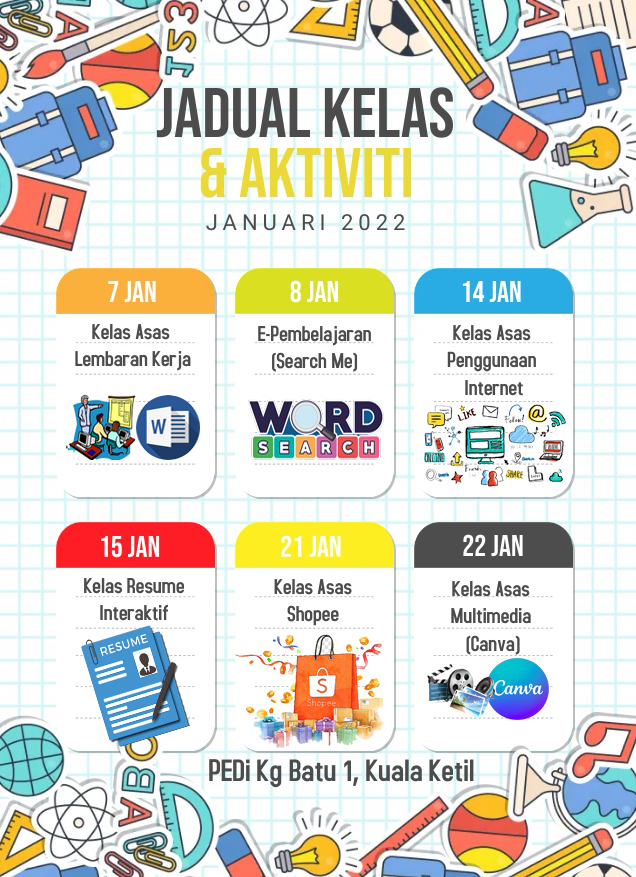 JADUAL AKTIVITI JANUARI 2022