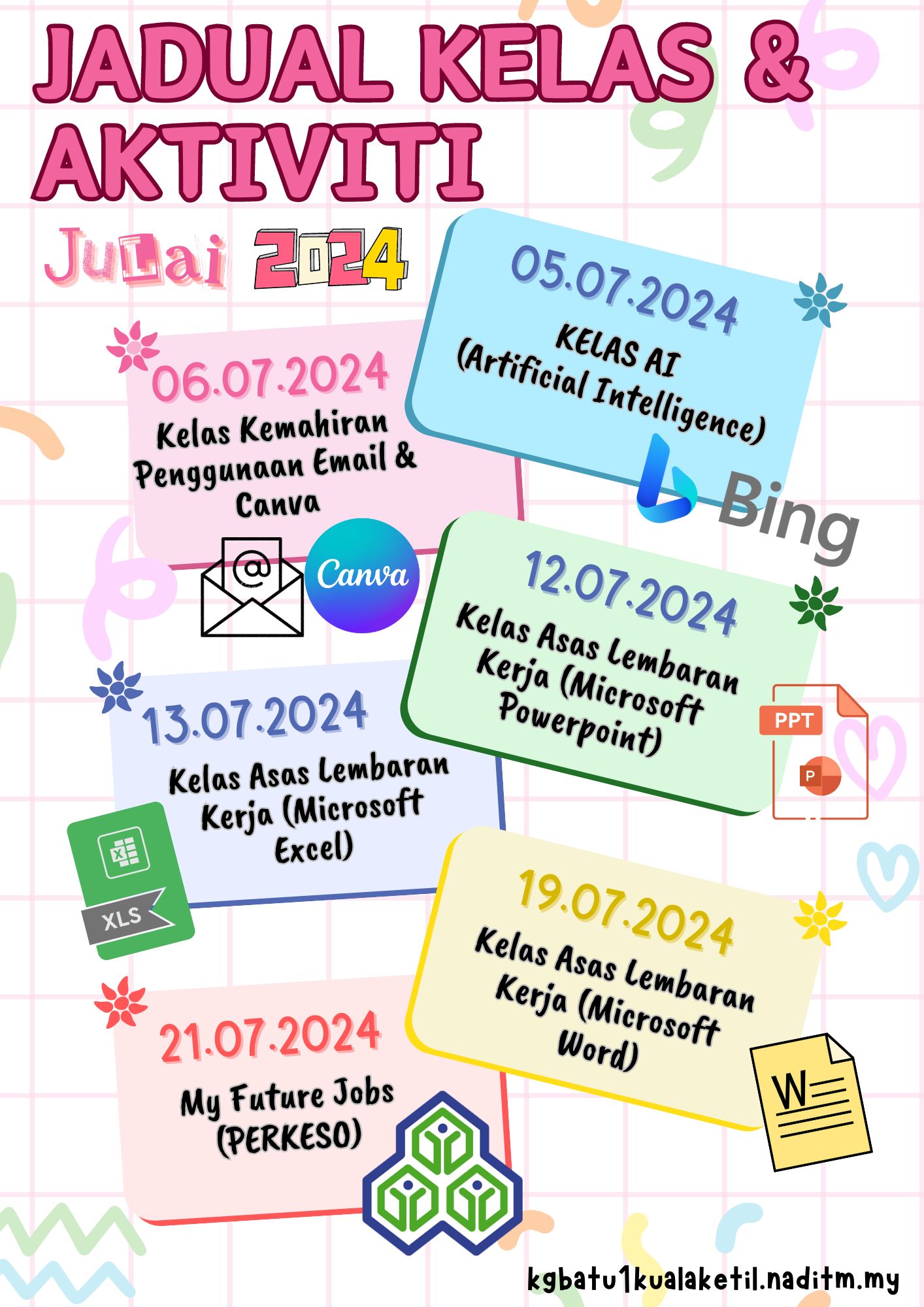 JADUAL AKTIVITI JULAI 2024