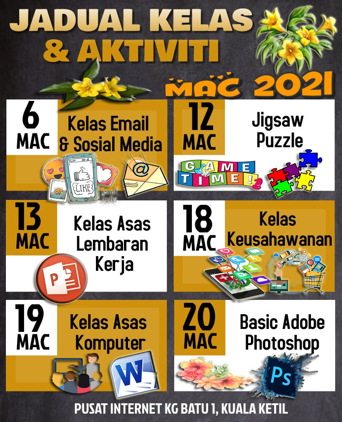 JADUAL AKTIVITI MAC 2021