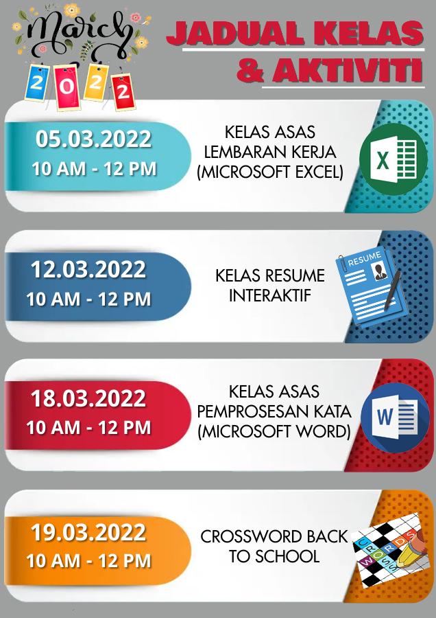 JADUAL AKTIVITI MAC 2022