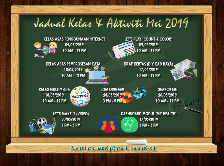 JADUAL KELAS AKTIVITI MEI 2019