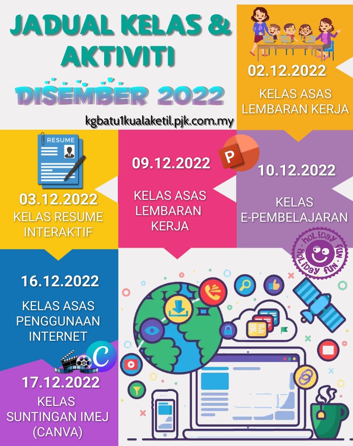 JADUAL KELAS DAN AKTIVITI DISEMBER 2022