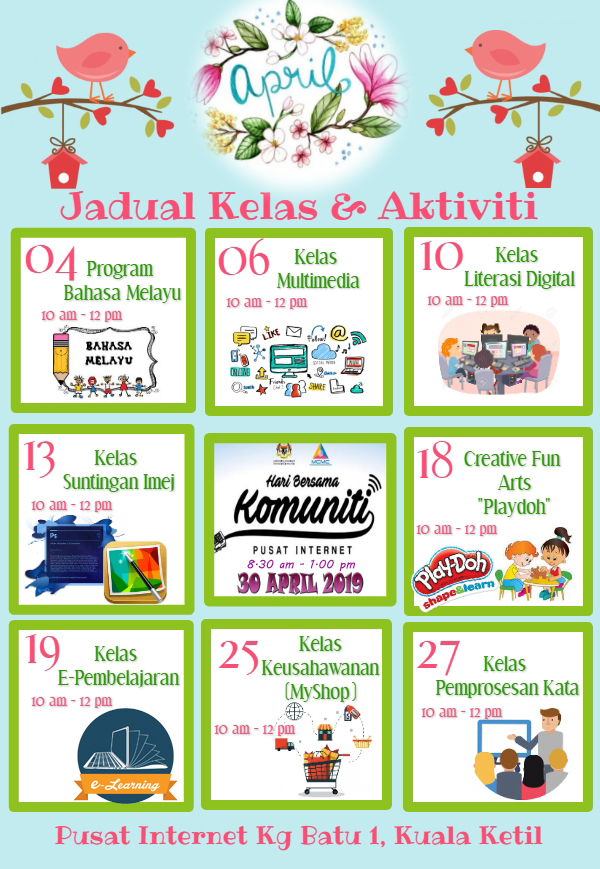 Jadual Aktiviti April 2019