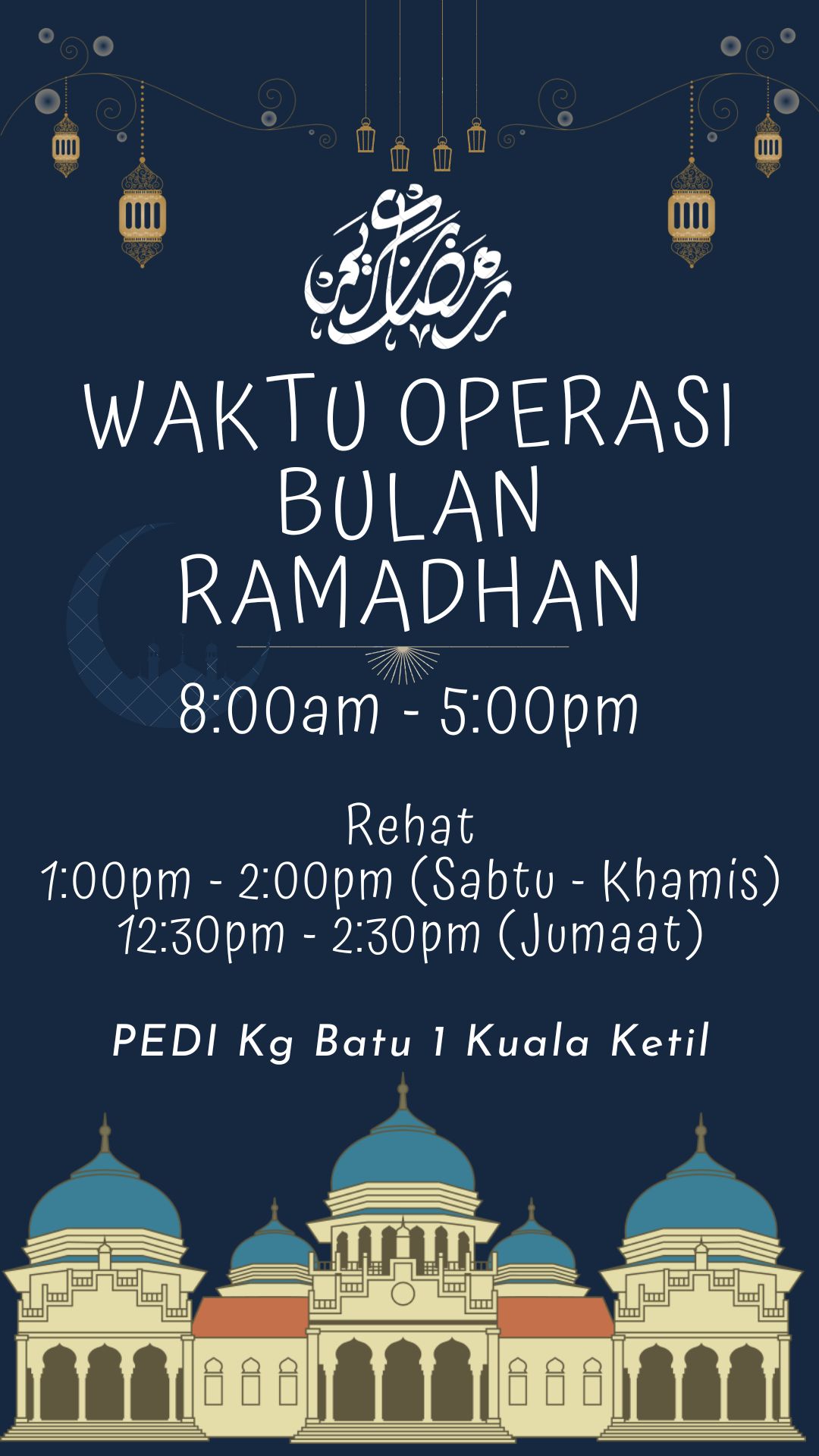 waktu operasi bulan ramadhan 2023