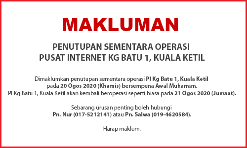 NOTIS PENUTUPAN PI Awal Muharram