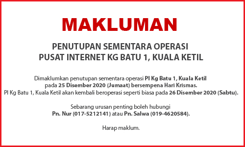 NOTIS PENUTUPAN PI KRISMAS