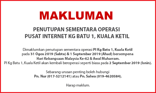 NOTIS PENUTUPAN PI MERDEKA