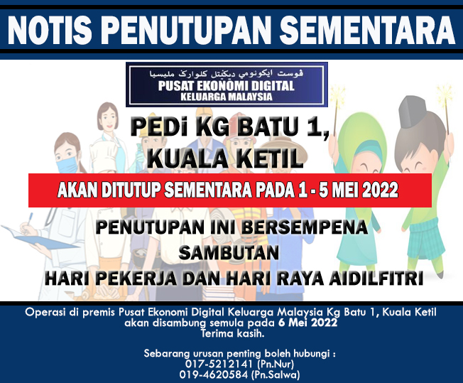 Notis Penutupan Hari Pekerja Raya