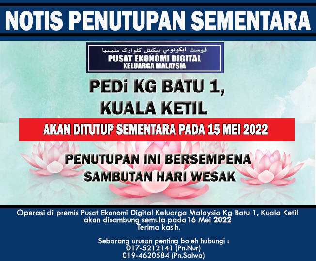 Notis Penutupan Hari Wesak