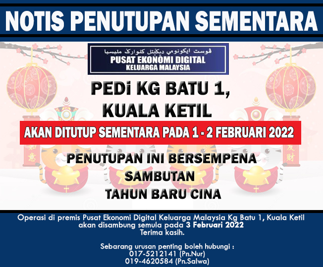 Notis Penutupan PEDI CNY