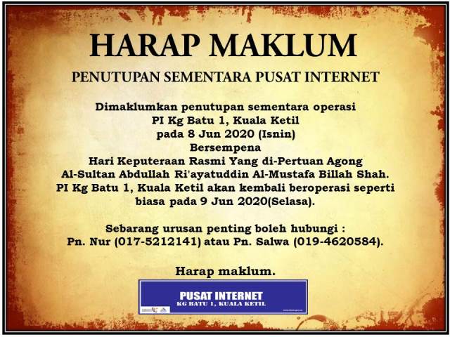 notis penutupan YDPA 2020